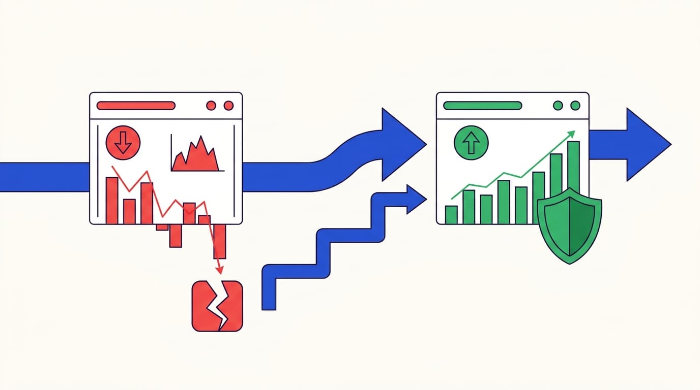 Abstract illustration for the article How to Manage Risk in Copy Trading: A Practical Guide